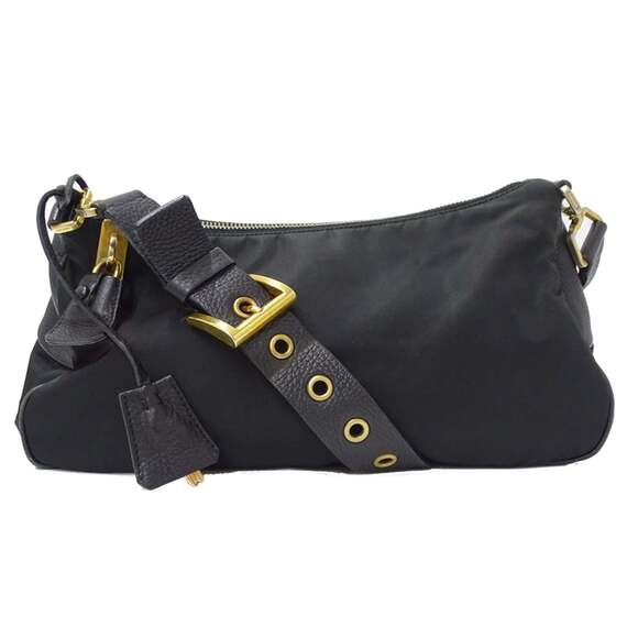 PRADA Handbags - Prada PRADA Women's Brand Handbag Shoulder Bag One-Shoulder Leather Black BR0...